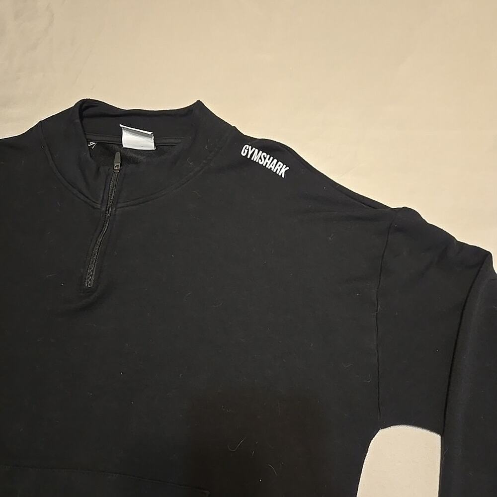 Gymshark Women Size XL Training Cropped Sweater Black 1/4 Zip - Picture 2 of 7
